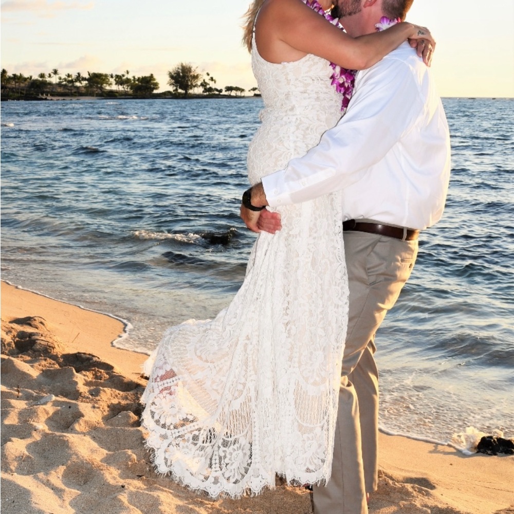 Lulus Flynn white maxi dress